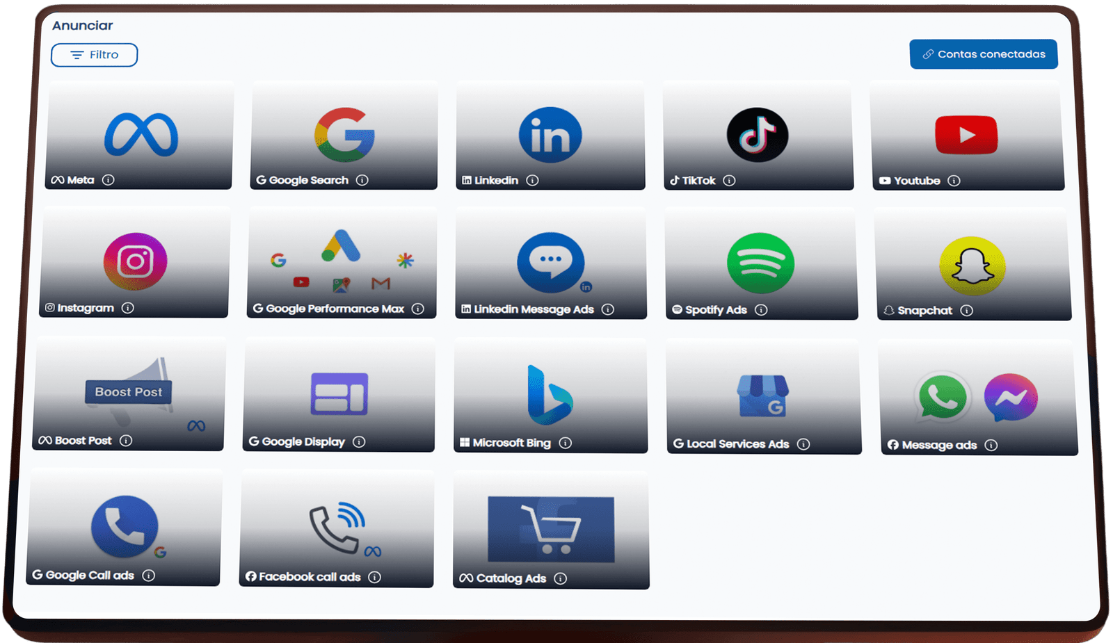Application interface showing statistics